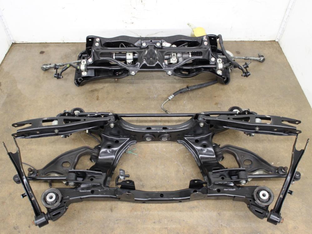 JDM 2008-2014 SUBARU STI IMPREZA OEM FRONT AND REAR SUBFRAME: Image 1