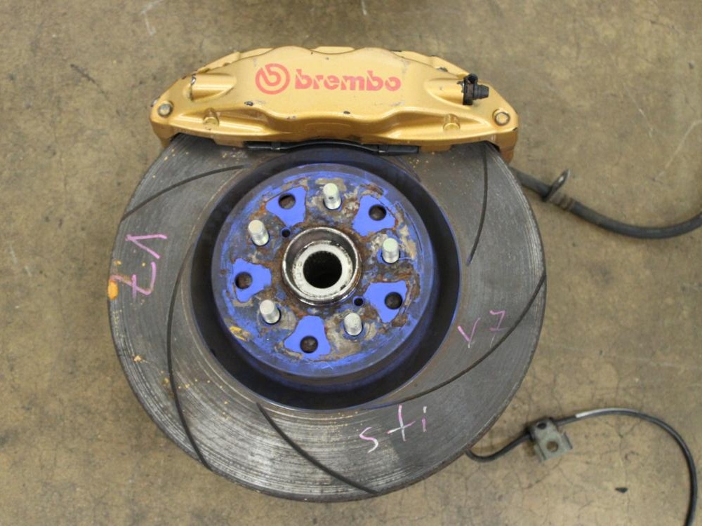 JDM 02-05 SUBARU IMPREZA WRX V7 STI 5X100 FRONT AND REAR DISCS BRAKES CALIPERS BREMBO SET OF 4: Image 12