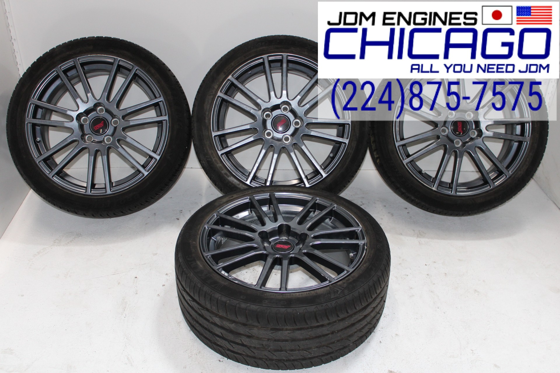 JDM 5X114.3 BOLT PATERN RIMS + VIKING PROTECH NEW GEN 245/40/R18 TIRES SET OF 4