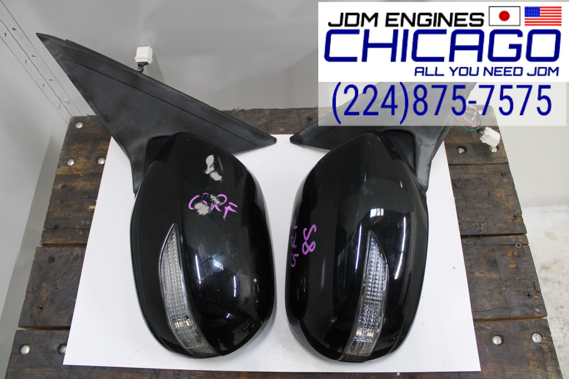 JDM 2008-2014 SUBARU IMPREZA WRX STI SIDE VIEW MIRROR SET OF 2 LEFT/RIGHT OEM