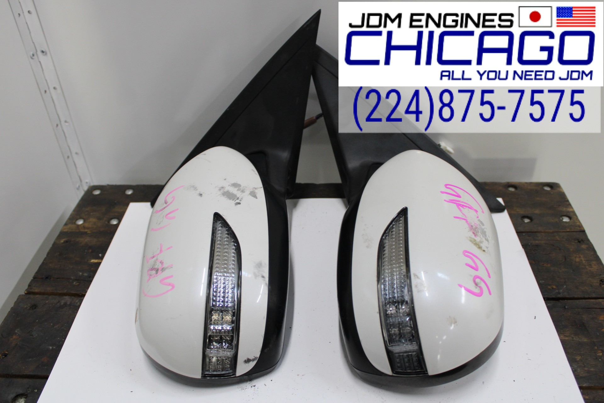 JDM 2008-2014 SUBARU IMPREZA WRX STI SIDE VIEW MIRROR SET OF 2 LEFT/RIGHT OEM