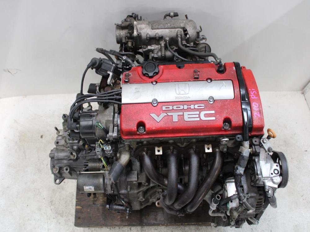 JDM 92-96 HONDA PRELUDE SIR H22A 2.2L DOHC VTEC OBD1 BLACK TOP ENGINE + 5SPEED M/T : Image 1
