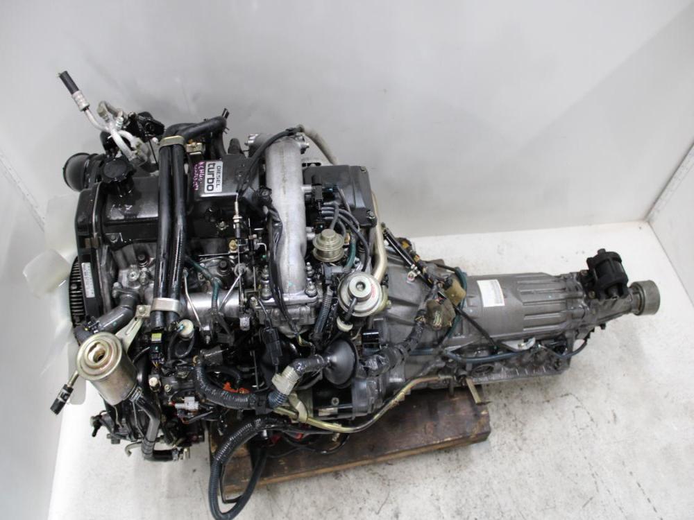 JDM 1KZ-TE TOYOTA HILUX 4CYL 3.0L TURBO DIESEL ENGINE WITH RWD AUTO TRANSMISSION: Image 2