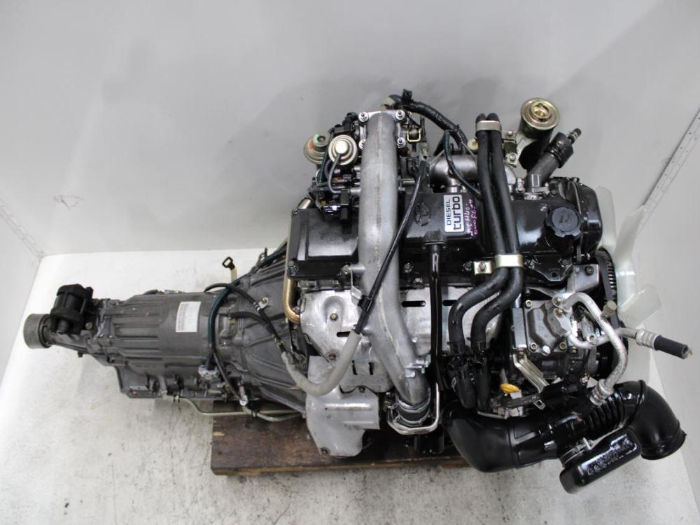 JDM 1KZ-TE TOYOTA HILUX 4CYL 3.0L TURBO DIESEL ENGINE WITH RWD AUTO TRANSMISSION: Image 8