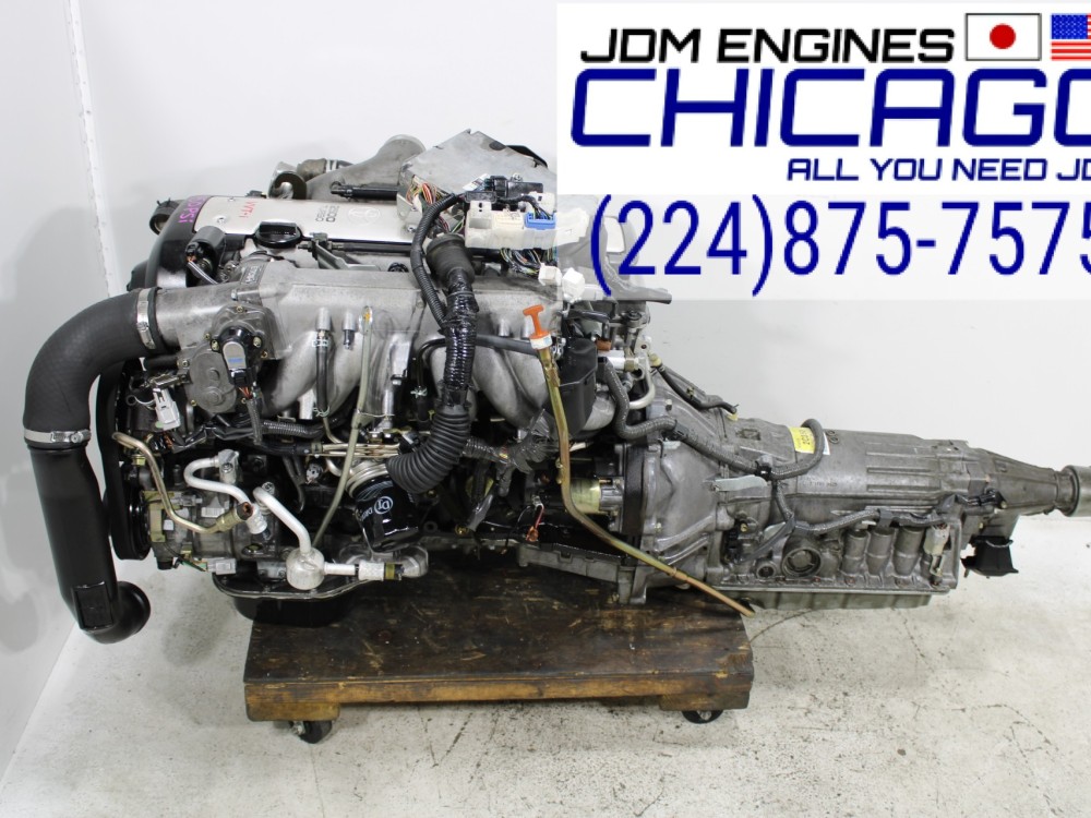 JDM 1JZ-GTE VVT-I TUBRO ENGINE 2.5L H6 WITH A/T WIRING&ECU FRONT SUMP