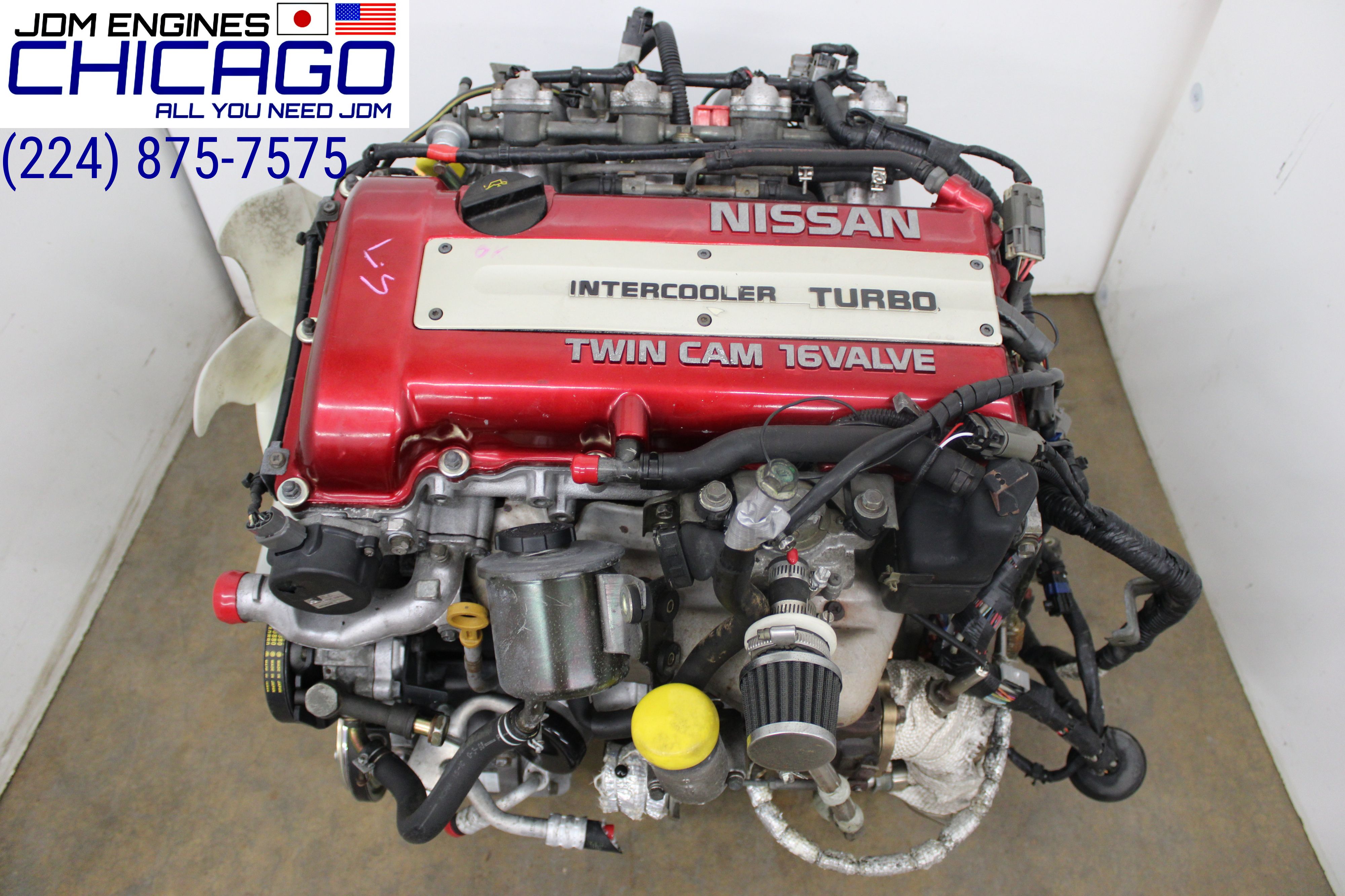 JDM 89-93 NISSAN S13 SR20DET REDTOP RWD ENGINE AND WIRING HARNESS