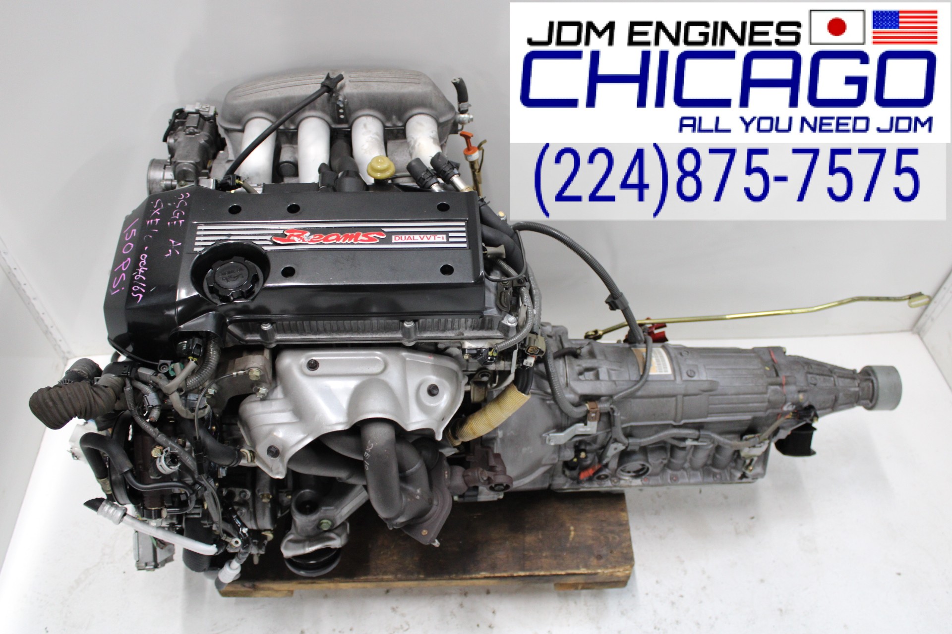 JDM 3S-GE BEAMS DUAL VVTI ENGINE WITH AUTO TRANS TOYOTA ALTEZZA, LEXUS IS300